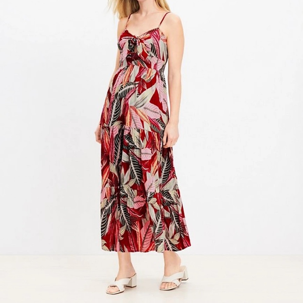 LOFT Beach Multicolor Floral Dress NWT